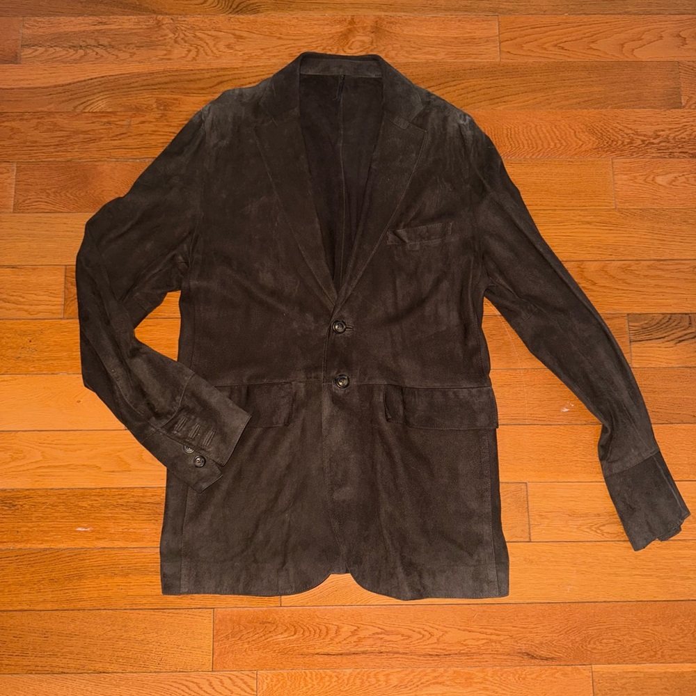 Vintage Joseph Abboud Dark Brown Men's Deconstructed Blazer